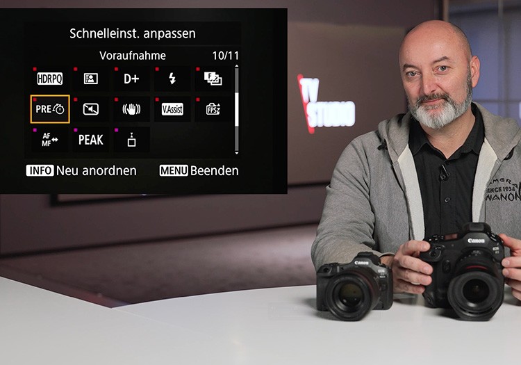 Quick-Tipp: Pre-Recording im Schnellbildschirm mit Canon EOS R1 & EOS R5 Mark II
