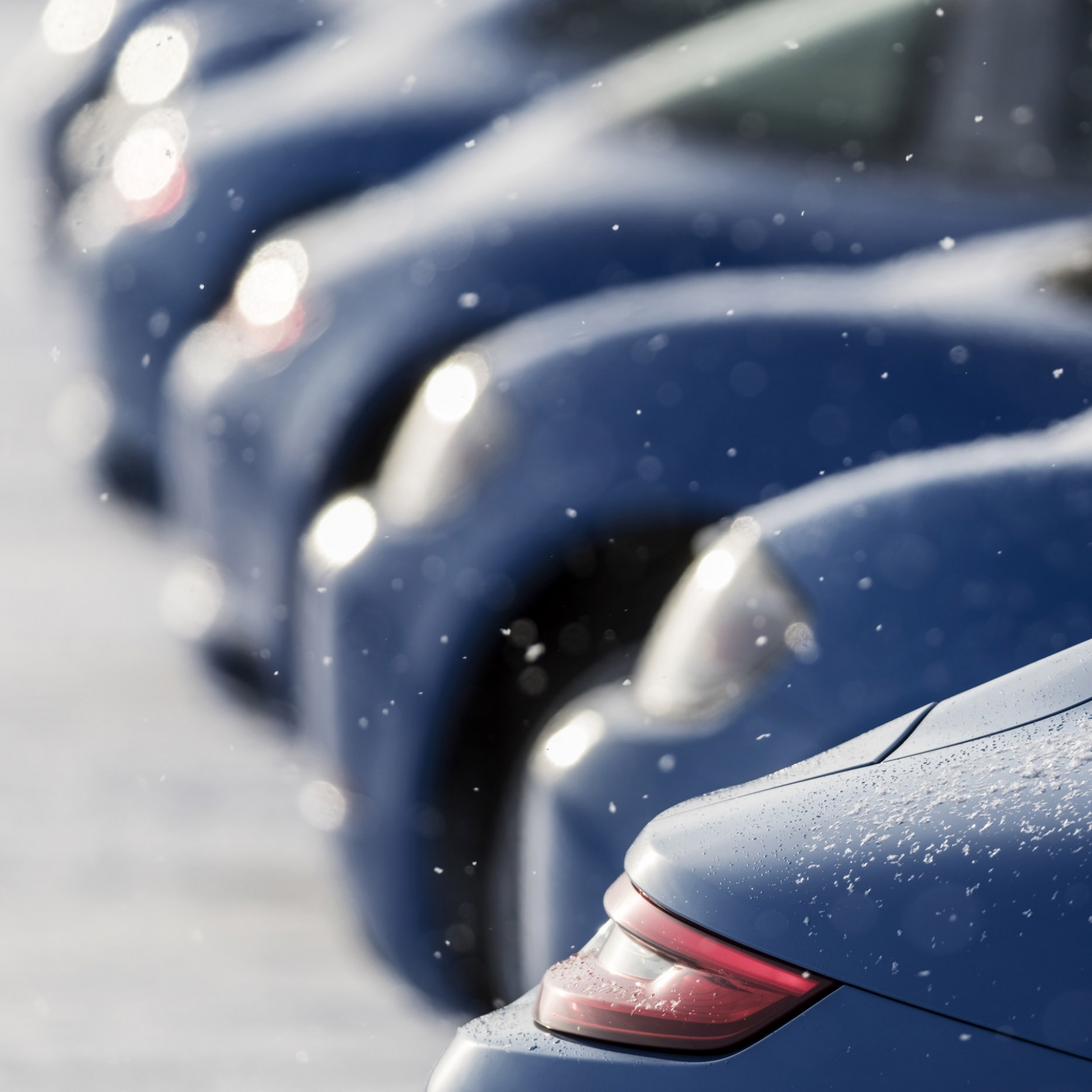 Teleobjektive sorgen für optische Tiefenkompression, Winter, Schnee