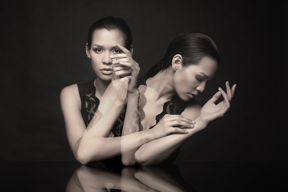 Portraits im Studio mit Mehrfachbelichtung